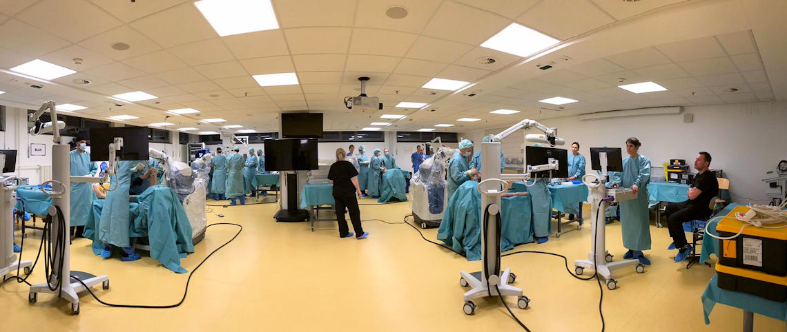 Resim 5: Cerrahınızın robotik cerrahi eğitimi almış olması gerekir. Bu eğitim hem teorik hem de kadavra cerrahileri uygulamalarını içerir.